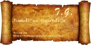 Tumbász Gusztáv névjegykártya