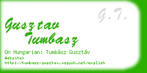gusztav tumbasz business card
